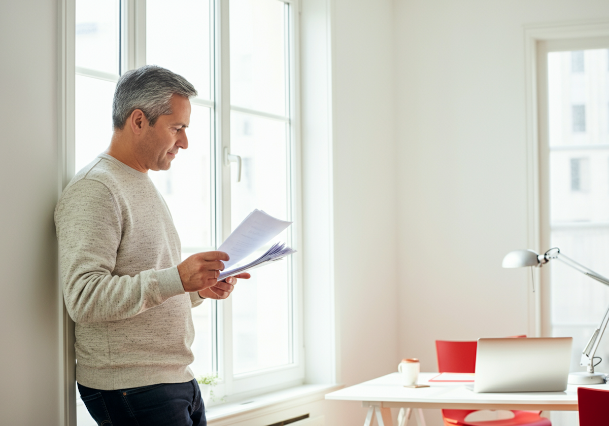 Expert financial advisor reviewing investment portfolio